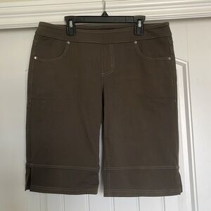 Athleta Olive Green Bettona Bermuda Shorts